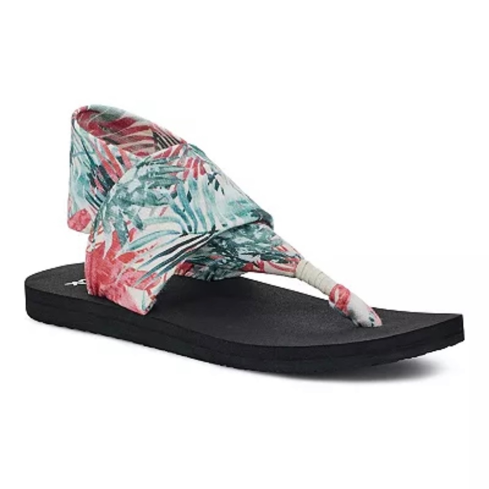 Sanuk Sling St Women's Tropical Print Thong Sandals